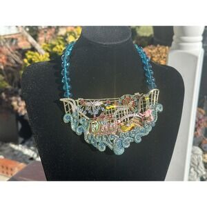 NWT Authentic Heidi Daus Boardwalk Bling Crystal Beaded Collar Necklace